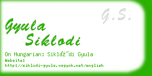 gyula siklodi business card